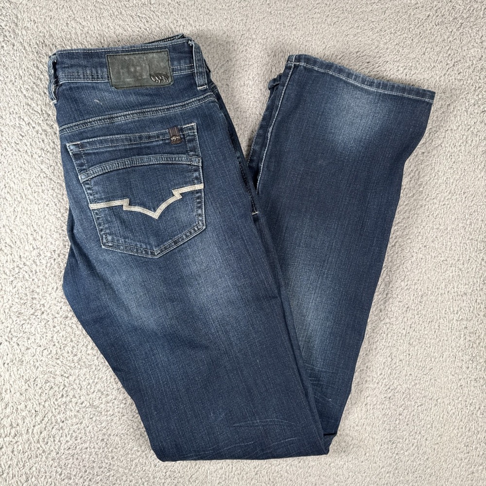 Buffalo David Bitton King-X Jeans Mens 30x34 (33x34) Basic Slim Boot Dark Wash